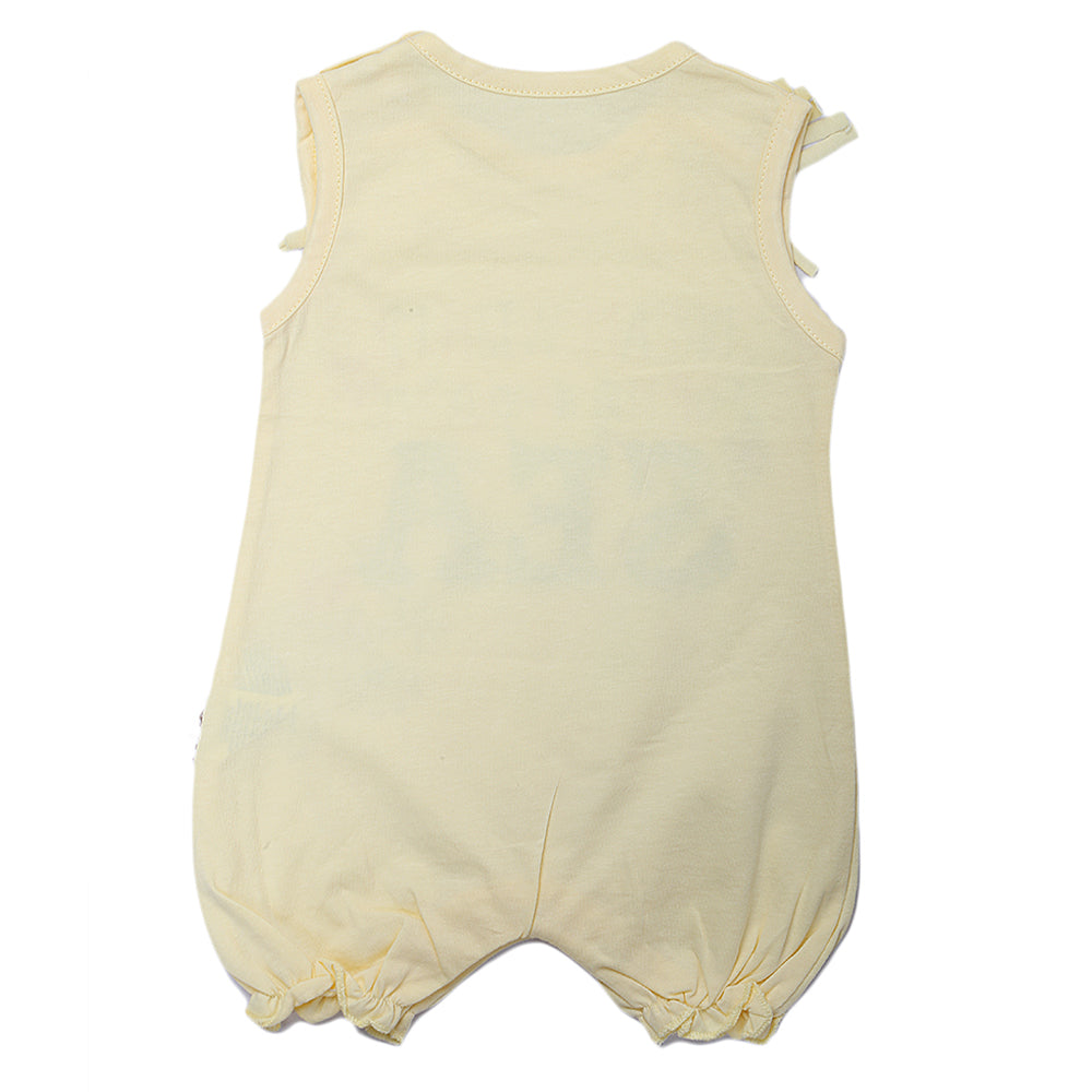 Newborn Girls Half Sleeves Romper - Yellow, Kids, Newborn Girls Rompers, Chase Value, Chase Value