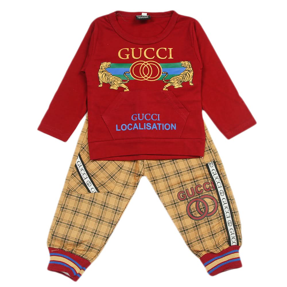 Newborn Boys Full Sleeves Suit - Maroon, Newborn Boys Sets & Suits, Chase Value, Chase Value