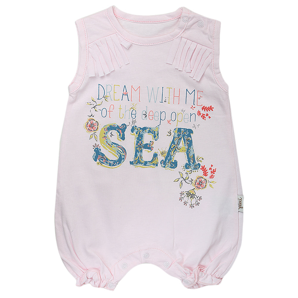 Newborn Girls Half Sleeves Romper - Light Pink, Kids, Newborn Girls Rompers, Chase Value, Chase Value