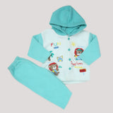 Newborn Boy Full Sleeves Polar Hooded Suit 1471 - Cyan, Kids, NB Boys Sets And Suits, Chase Value, Chase Value