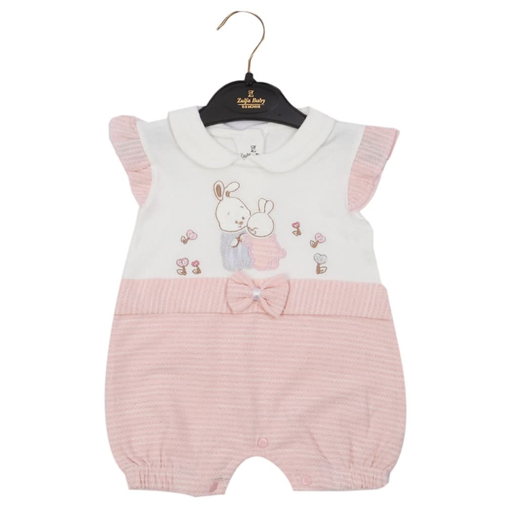 Newborn Girls Romper - Light Pink, Newborn Girls Rompers, Chase Value, Chase Value