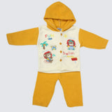 Newborn Boy Full Sleeves Polar Hooded Suit 1471 - Yellow, Kids, NB Boys Sets And Suits, Chase Value, Chase Value