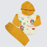 Newborn Boy Full Sleeves Polar Hooded Suit 1471 - Yellow, Kids, NB Boys Sets And Suits, Chase Value, Chase Value