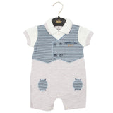 Newborn Boys Romper - Light Grey, Newborn Boys Rompers, Chase Value, Chase Value