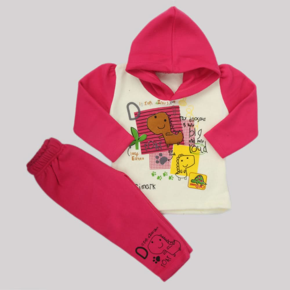 Girls Full Sleeves Polar Suit - Pink, Kids, Girls Sets And Suits, Chase Value, Chase Value