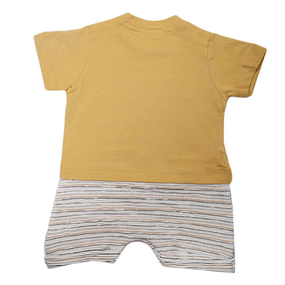Newborn Boys Half Sleeves Romper - Yellow, Kids, Newborn Boys Rompers, Chase Value, Chase Value