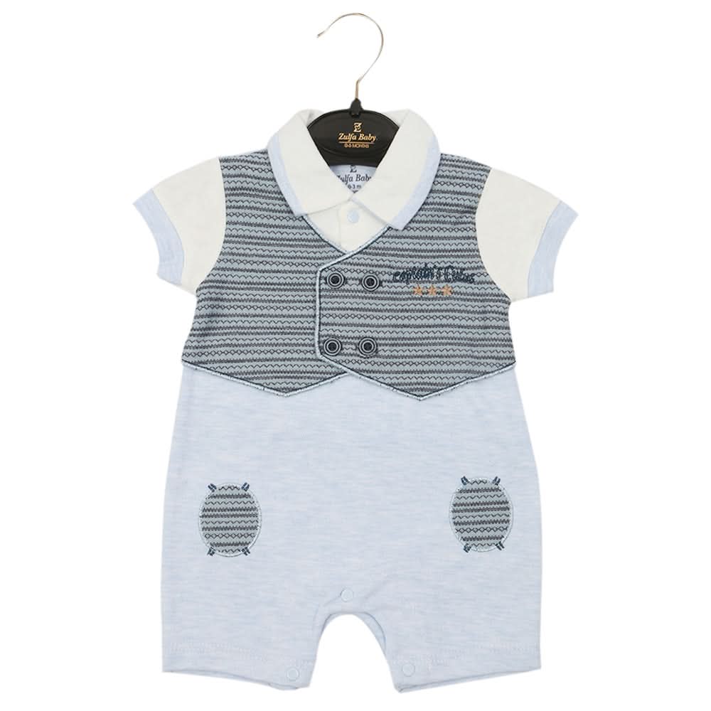 Newborn Boys Romper - Light Blue, Newborn Boys Rompers, Chase Value, Chase Value