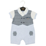 Newborn Boys Romper - Light Blue, Newborn Boys Rompers, Chase Value, Chase Value