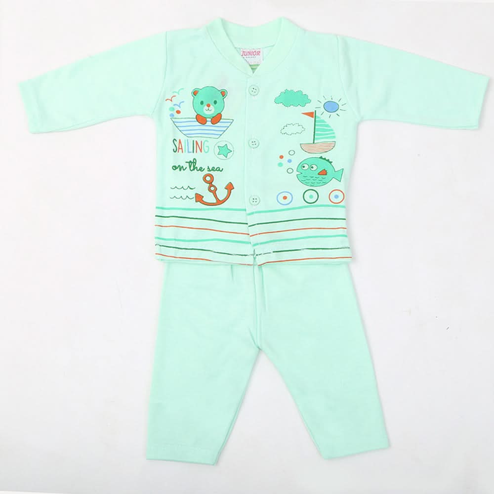 Newborn Boys Full Sleeves Suit - Cyan, Kids, NB Boys Sets And Suits, Chase Value, Chase Value