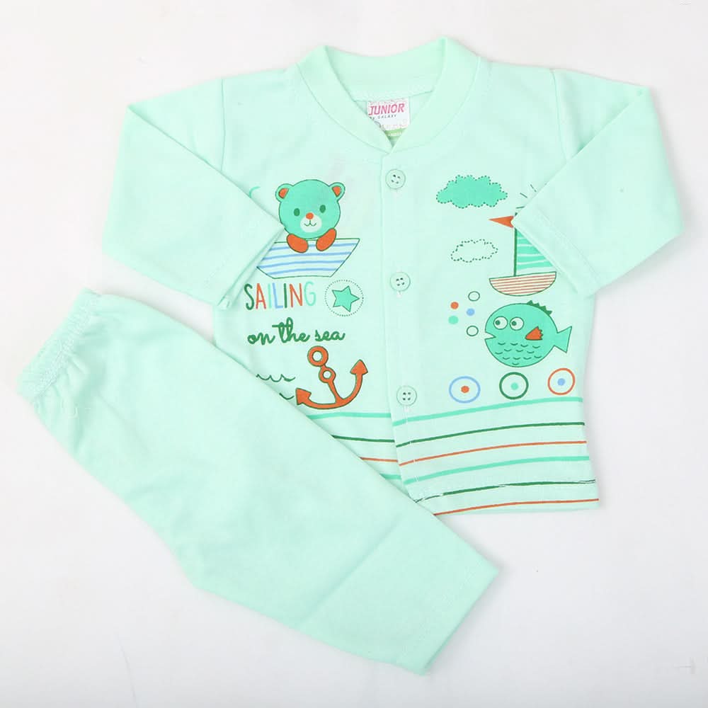 Newborn Boys Full Sleeves Suit - Cyan, Kids, NB Boys Sets And Suits, Chase Value, Chase Value