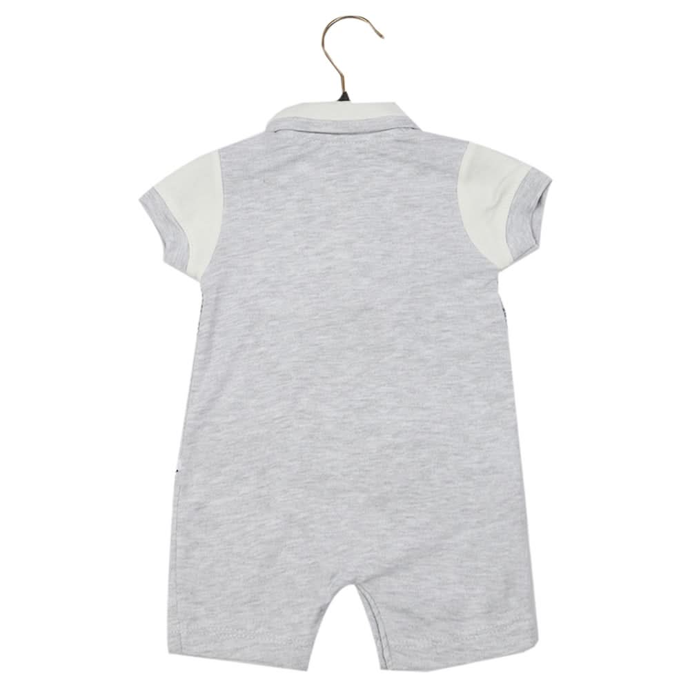 Newborn Boys Romper - Light Grey, Newborn Boys Rompers, Chase Value, Chase Value