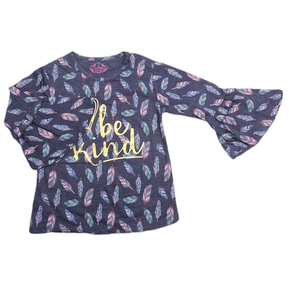 Girls Half Sleeves T-Shirt - Purple, Kids, Girls T-Shirts, Chase Value, Chase Value