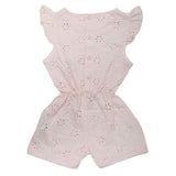 Newborn Girls Half Sleeves Romper - Peach, Kids, NB Girls Rompers, Chase Value, Chase Value