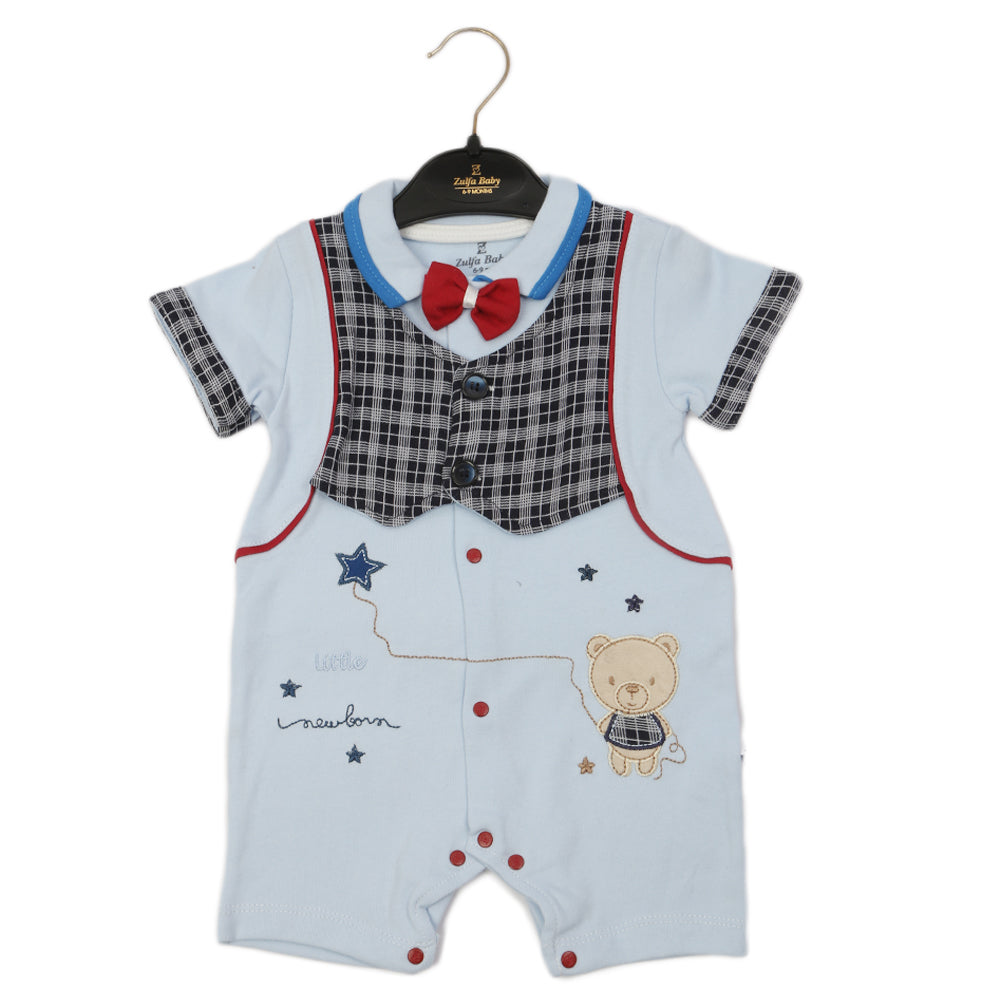 Newborn Boys Romper - Light Blue, Newborn Boys Rompers, Chase Value, Chase Value