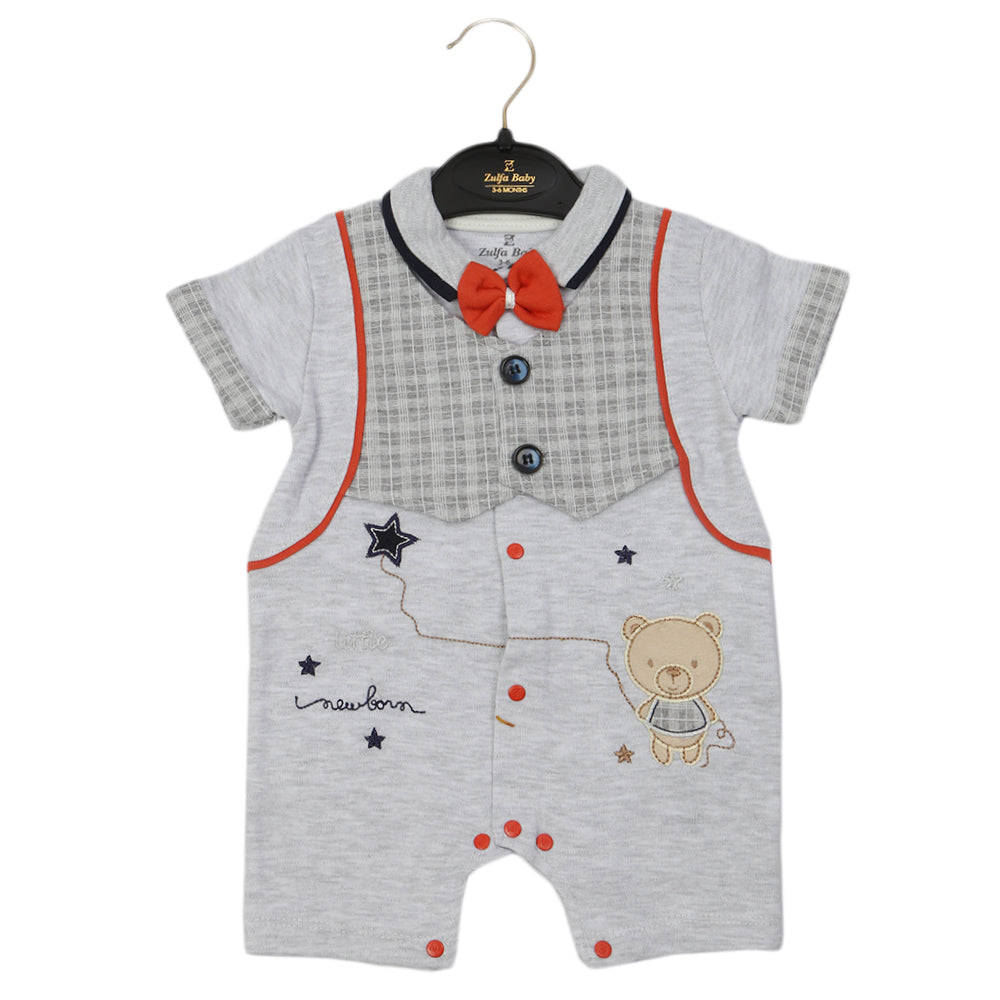 Newborn Boys Romper - Light Grey, Newborn Boys Rompers, Chase Value, Chase Value
