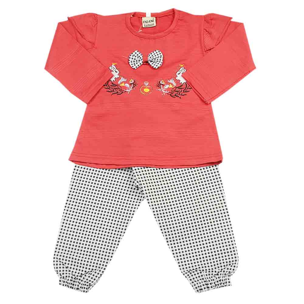 Girls Full Sleeves Suit - Dark Pink, Girls Suits, Chase Value, Chase Value