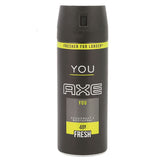 Axe You Fresh Body Spray for Men 150ml, Beauty & Personal Care, Men Body Spray And Mist, Chase Value, Chase Value