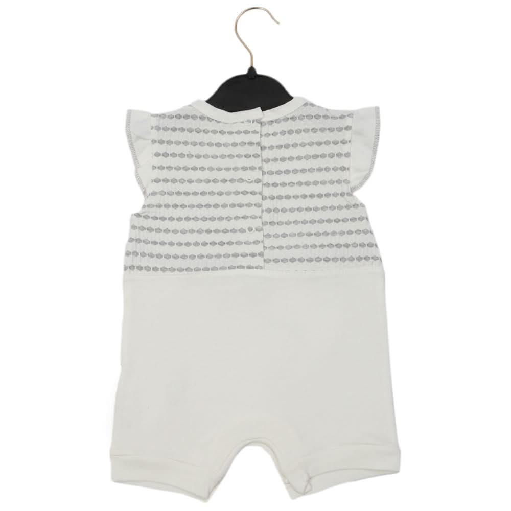 Newborn Girls Romper - Light Grey, Newborn Girls Rompers, Chase Value, Chase Value