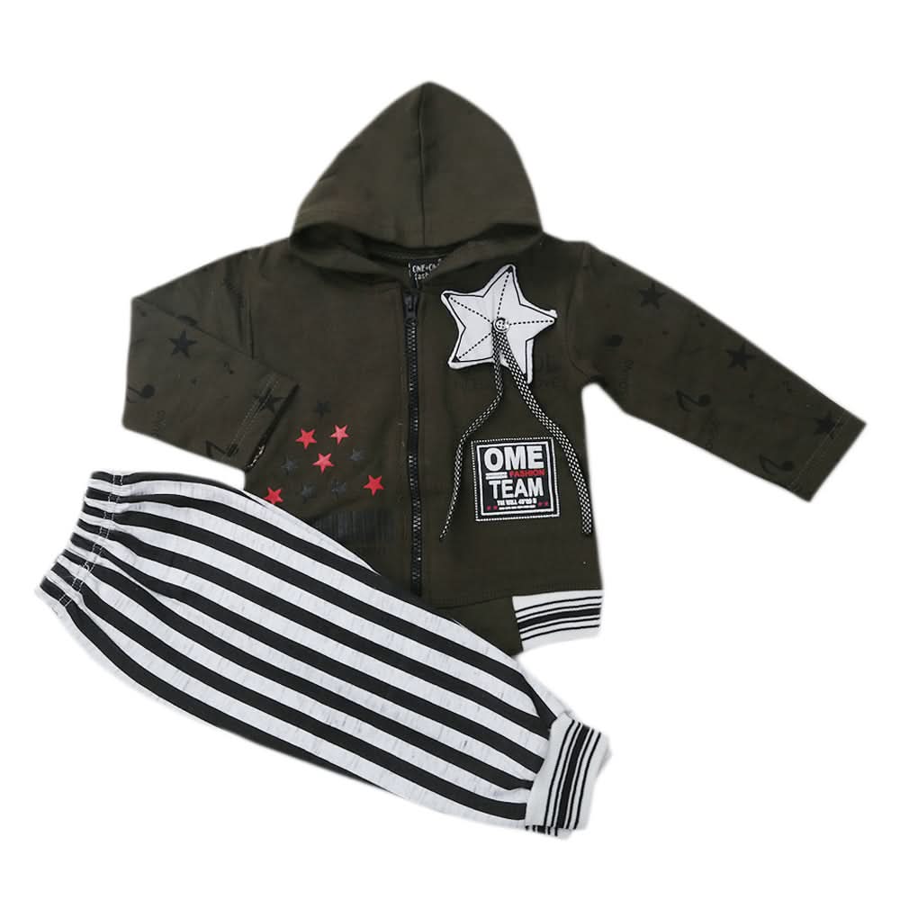 Boys Pajama Fleece Suit - Olive Green, Kids, Boys Sets And Suits, Chase Value, Chase Value