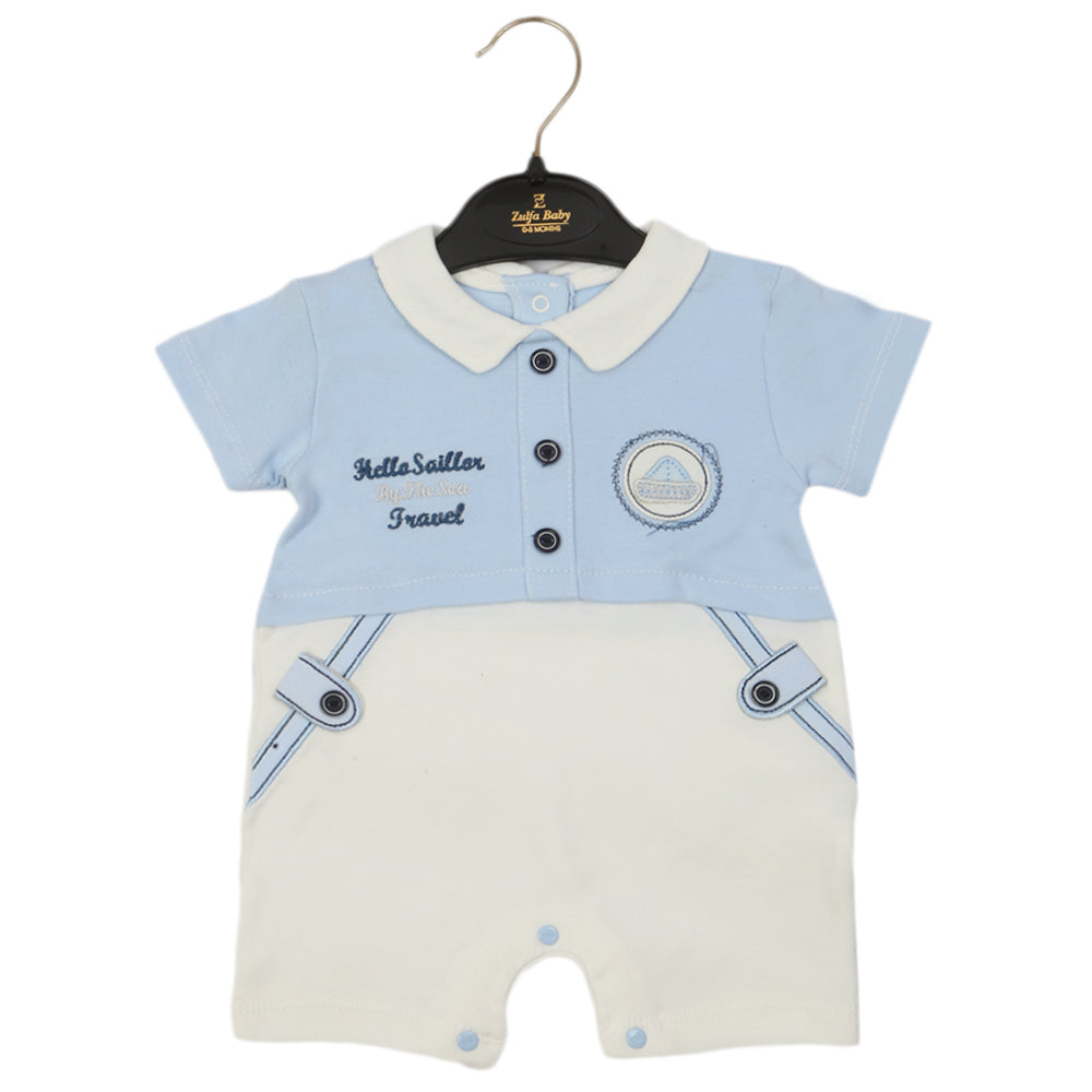 Newborn Boys Romper - Light Blue, Newborn Boys Rompers, Chase Value, Chase Value