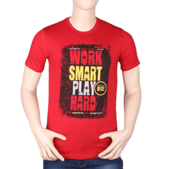 Men's Printed T-Shirt - Red - test-store-for-chase-value