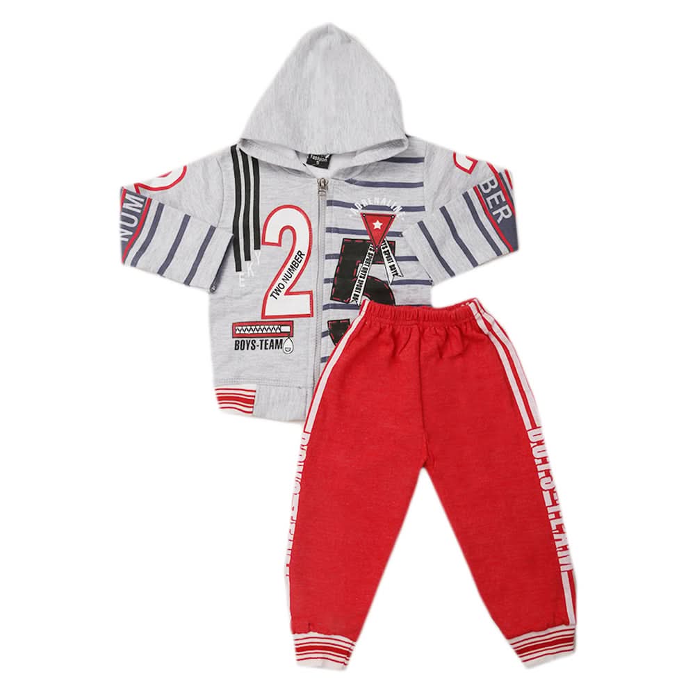 Boys Pajama Fleece Suit - Red, Kids, Boys Sets And Suits, Chase Value, Chase Value