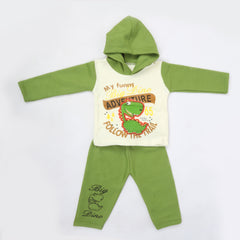 Boys Full Sleeves Polar Suit 8851 - Green, Kids, Boys Sets And Suits, Chase Value, Chase Value