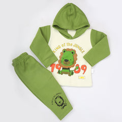 Boys Full Sleeves Polar Suit 8848 - Green, Kids, Boys Sets And Suits, Chase Value, Chase Value