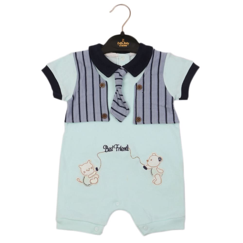 Newborn Boys Romper - Cyan, Newborn Boys Rompers, Chase Value, Chase Value