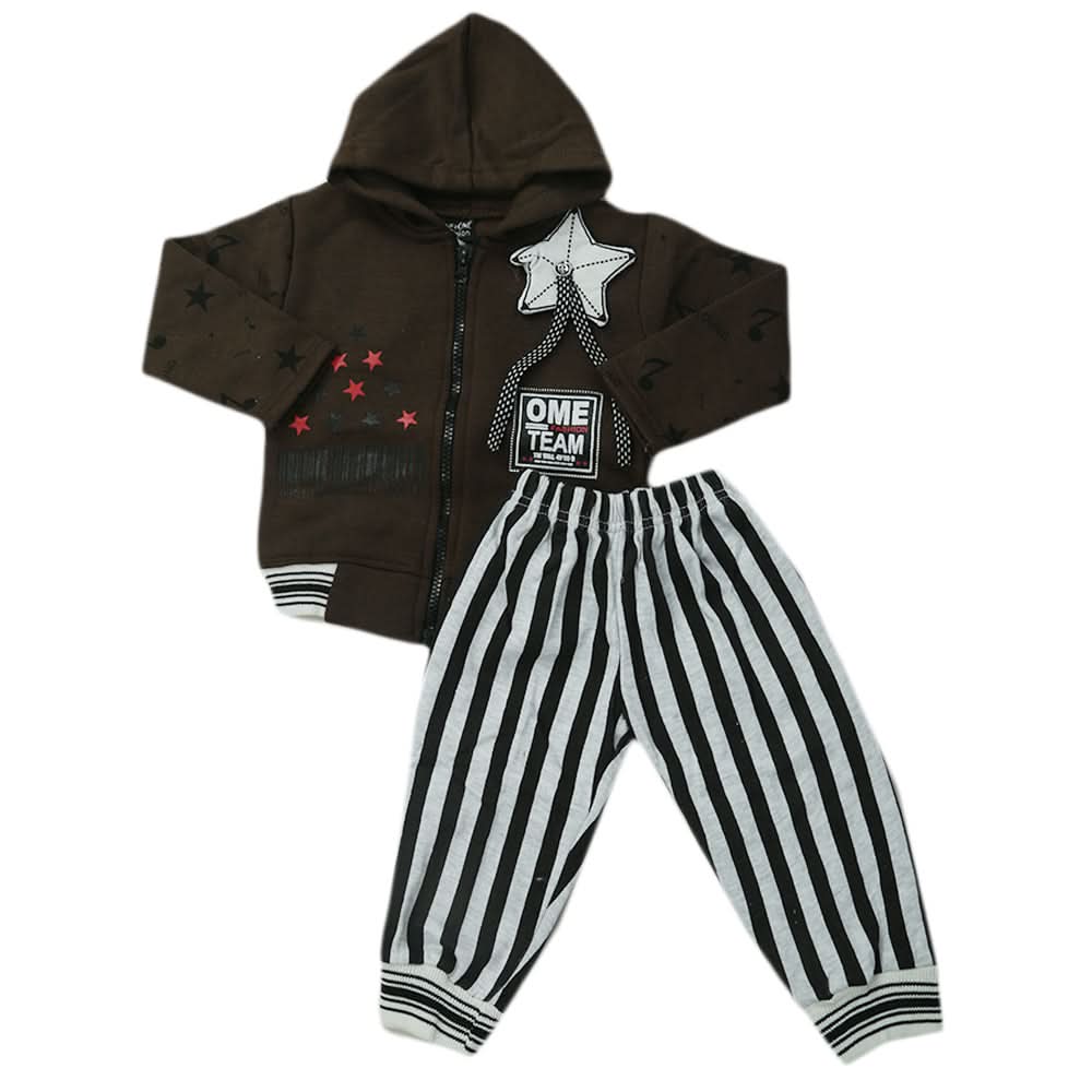 Boys Pajama Fleece Suit - Coffee, Kids, Boys Sets And Suits, Chase Value, Chase Value