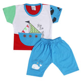Newborn Boys Half Sleeves Suit - Blue, Kids, New Born Boys Sets And Suits, Chase Value, Chase Value