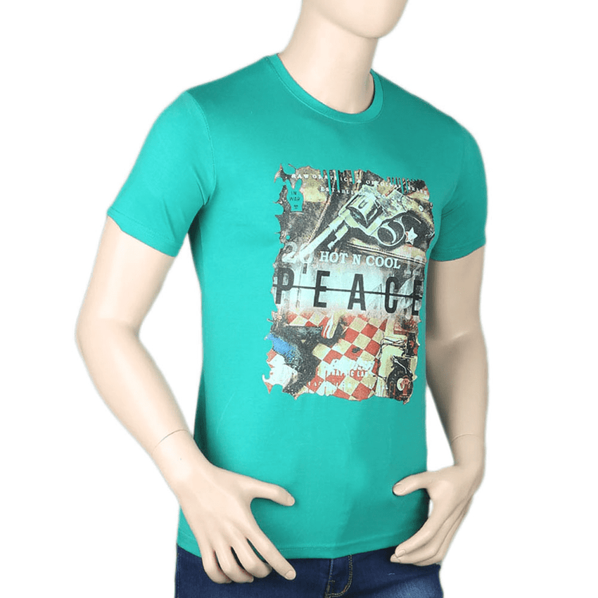 Men's Printed T-Shirt - Light Green - test-store-for-chase-value