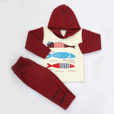 Boys Full Sleeves Polar Suit 8853 - Maroon, Kids, Boys Sets And Suits, Chase Value, Chase Value