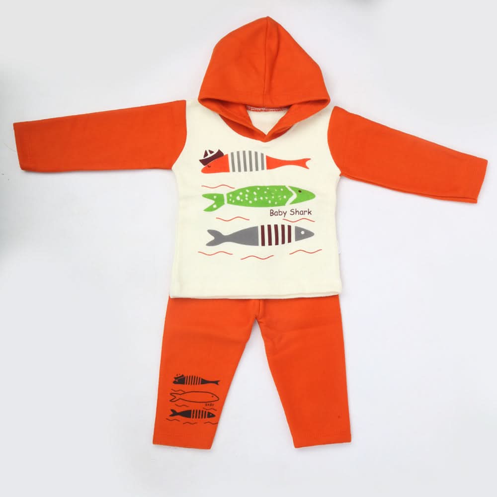 Boys Full Sleeves Polar Suit 8853 - Orange, Kids, Boys Sets And Suits, Chase Value, Chase Value
