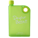 Notebook Water Bottle 380ml - Green, Home & Lifestyle, Glassware & Drinkware, Chase Value, Chase Value