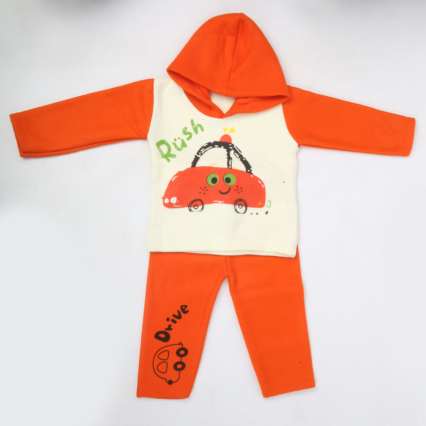 Boys Full Sleeves Polar Suit 8852 - Orange, Kids, Boys Sets And Suits, Chase Value, Chase Value