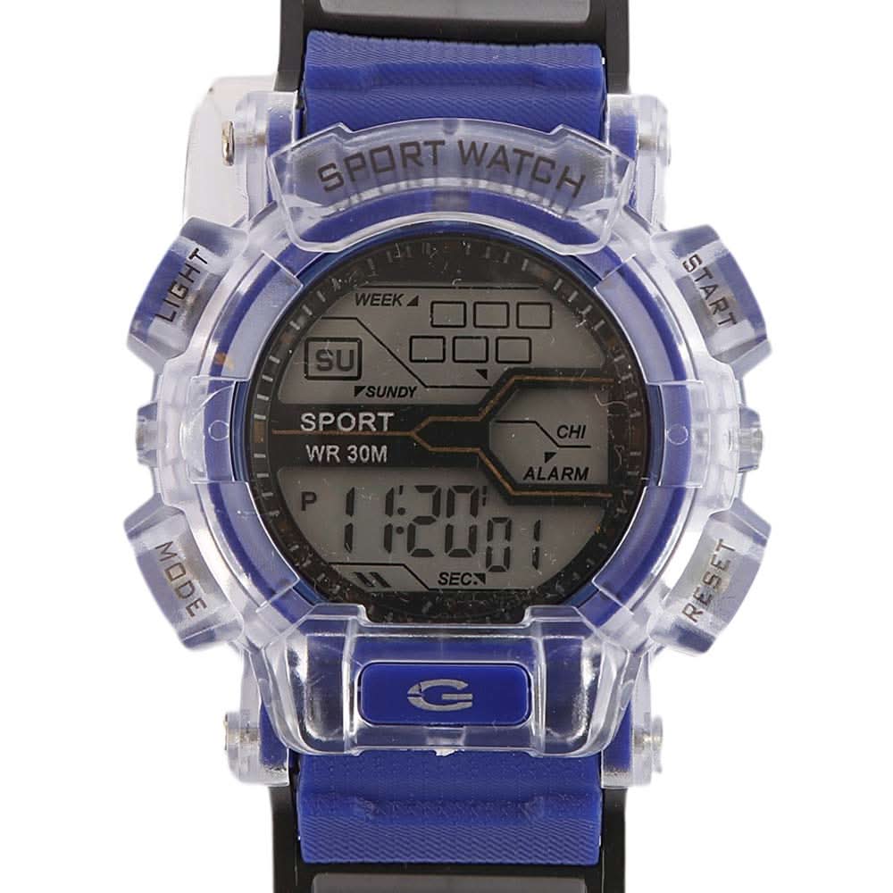 Men's Digital Wrist Watch - Navy Blue, Men, Watches, Chase Value, Chase Value