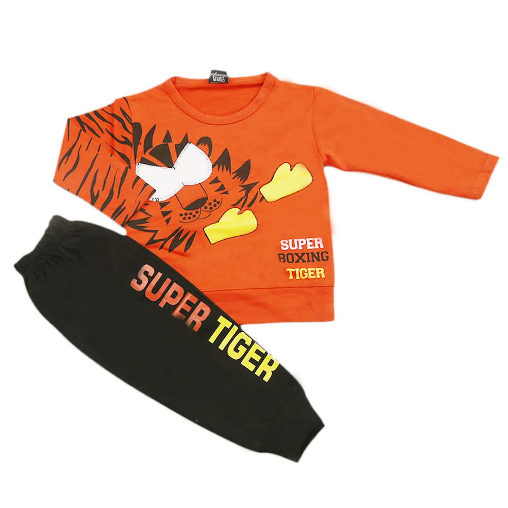 Boys Pajama Suit - Orange, Kids, Boys Sets And Suits, Chase Value, Chase Value