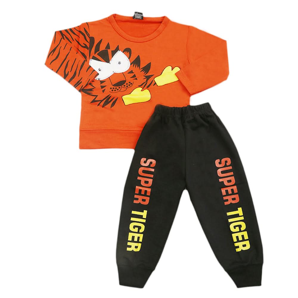 Boys Pajama Suit - Orange, Kids, Boys Sets And Suits, Chase Value, Chase Value