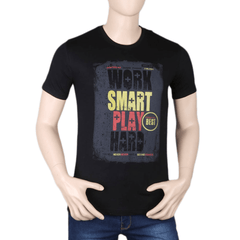 Men's Printed T-Shirt - Black - test-store-for-chase-value