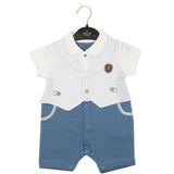 Newborn Boys Romper - Steel Blue, Newborn Boys Rompers, Chase Value, Chase Value