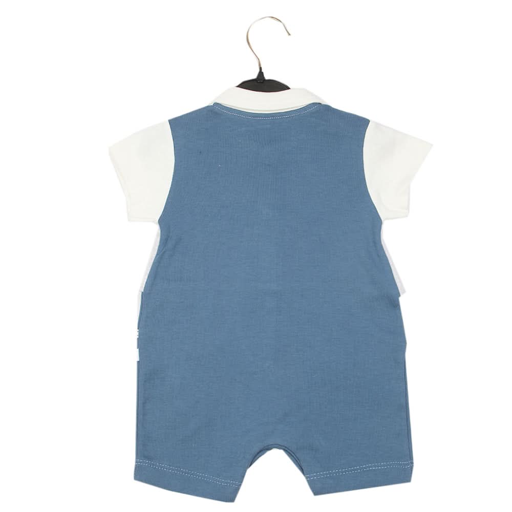 Newborn Boys Romper - Steel Blue, Newborn Boys Rompers, Chase Value, Chase Value