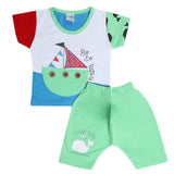 Newborn Boys Half Sleeves Suit - Green, Kids, New Born Boys Sets And Suits, Chase Value, Chase Value