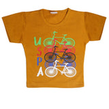 Newborn Boys Half Sleeves T-Shirt - Mustard, Kids, Newborn Boys Shirts And T-Shirts, Chase Value, Chase Value