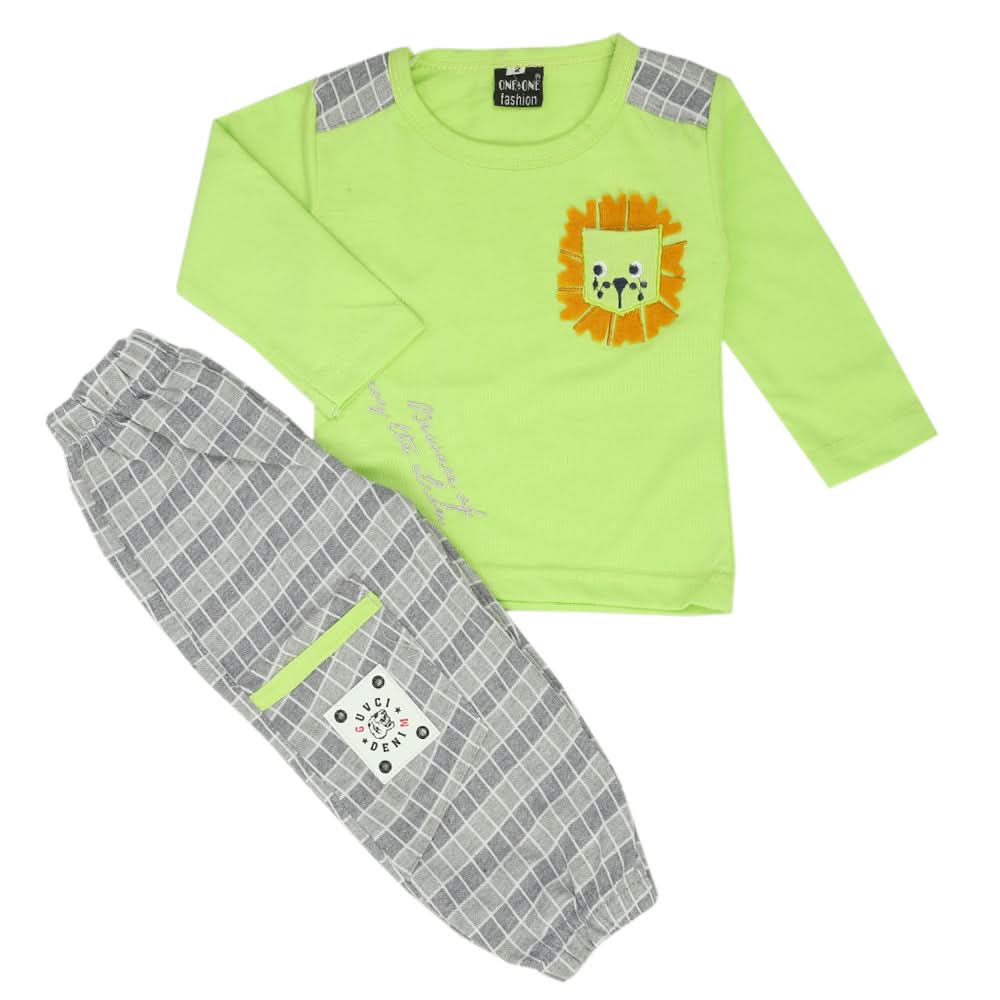 Newborn Boys Full Sleeves Suit - Light Green, Newborn Boys Sets & Suits, Chase Value, Chase Value