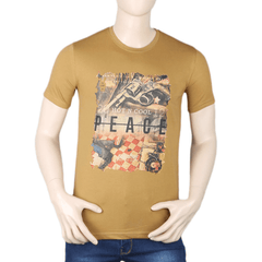 Men's Printed T-Shirt - Brown - test-store-for-chase-value