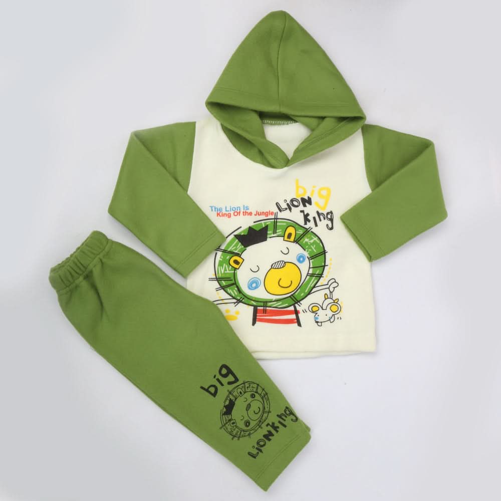Boys Full Sleeves Polar Suit 8847 - Green, Kids, Boys Sets And Suits, Chase Value, Chase Value