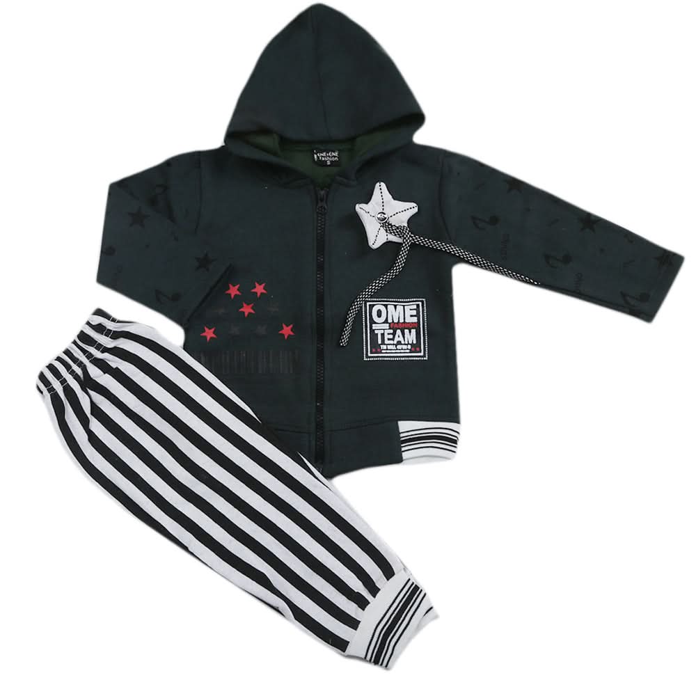 Boys Pajama Fleece Suit - Dark Green, Kids, Boys Sets And Suits, Chase Value, Chase Value