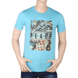 Men's Printed T-Shirt - Light Blue - test-store-for-chase-value