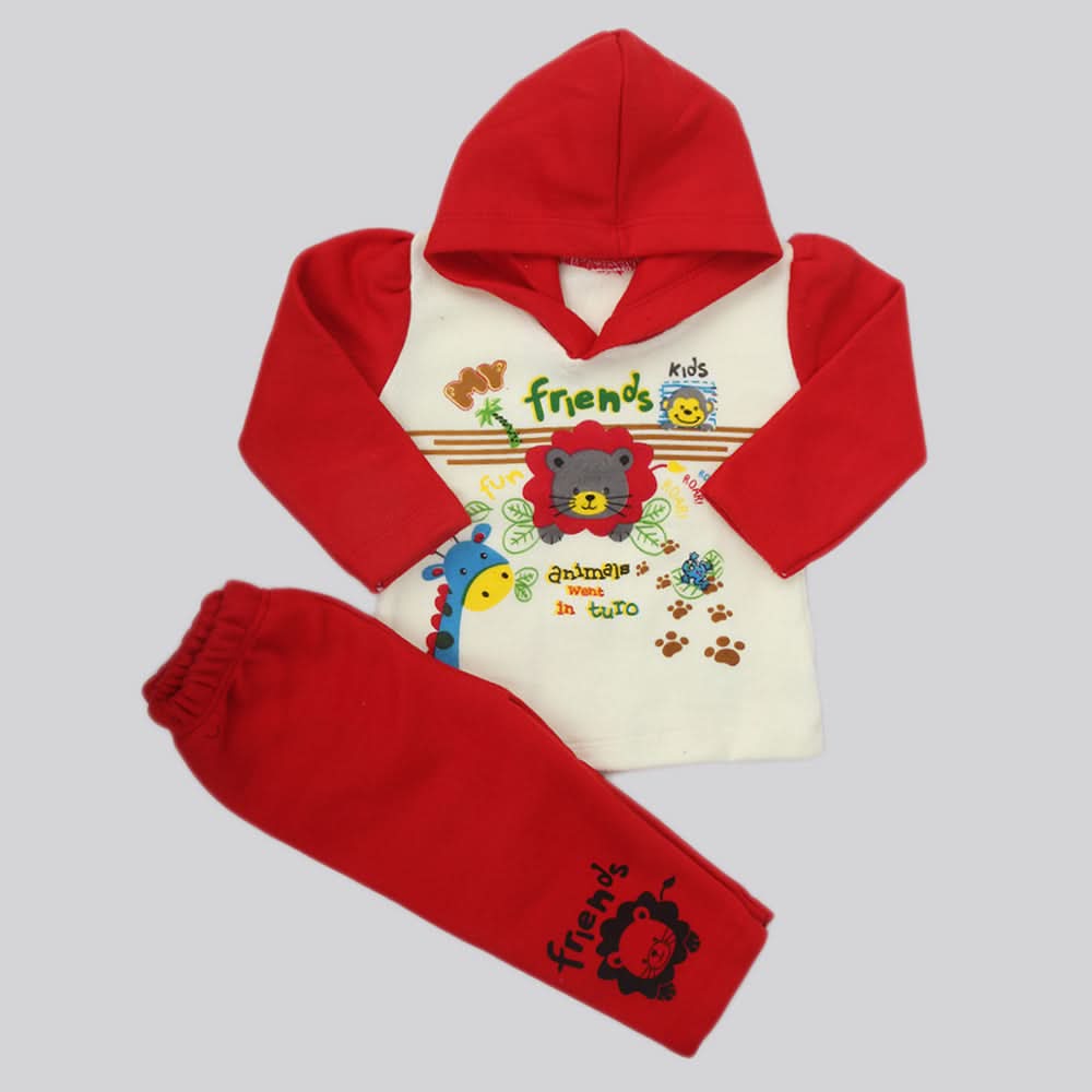 Girls Full Sleeves Polar Suit - Red, Kids, Girls Sets And Suits, Chase Value, Chase Value